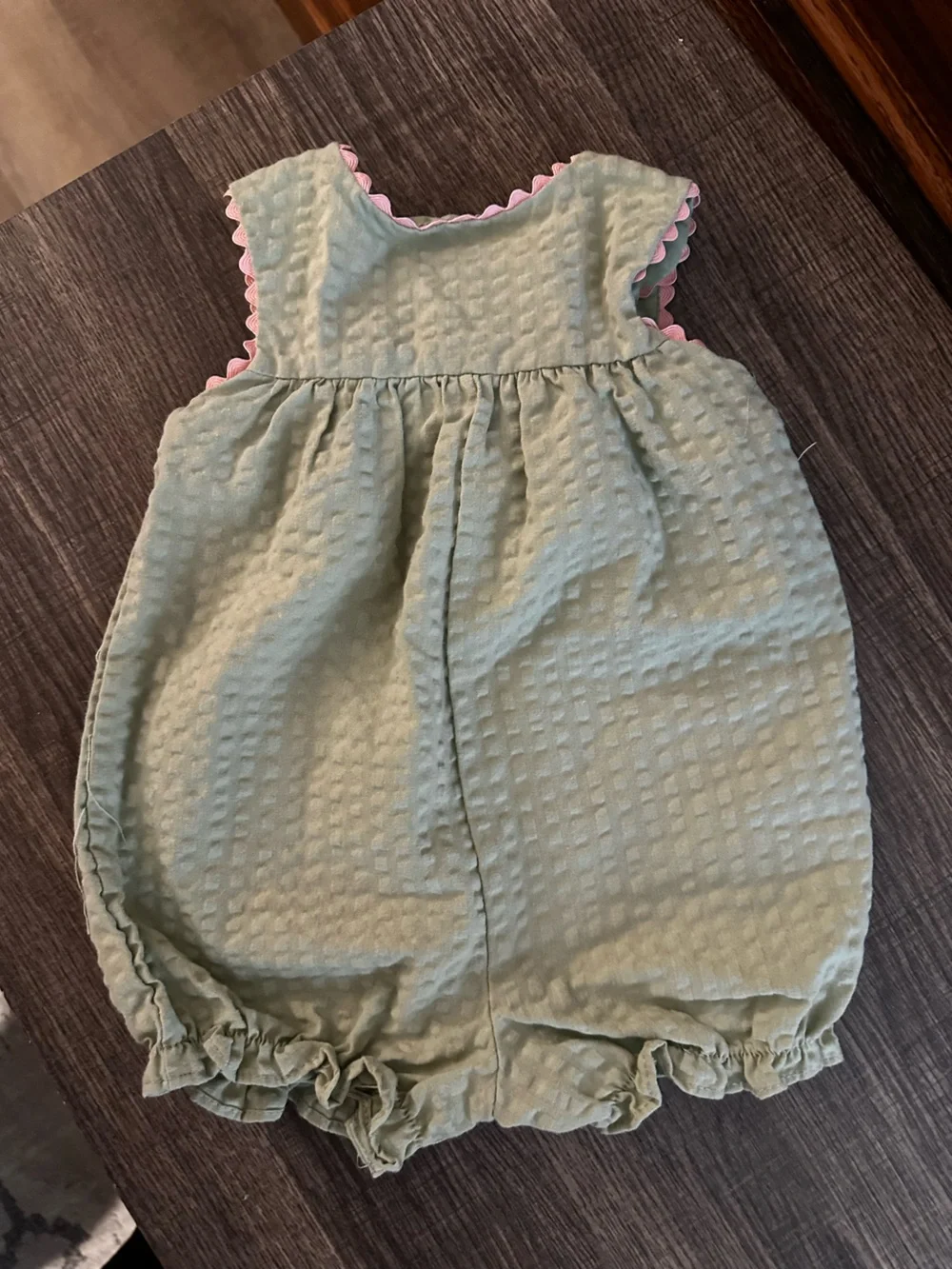 Baby Girl Lioness Smocked Bubble